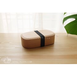 Square Shiraki Hemlock Bento Box กล่องข้าวญี่ปุ่นทรงสี่เหลี่ยมสีไม้ 1 ชั้น