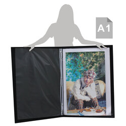 แฟ้มห่วง ขนาดใหญ่ A1 พร้อมซองพลาสติก