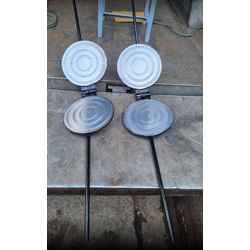 พิมพ์ทองม้วน ขนาด 7 นิ้ว ด้ามเหล็ก มีลาย ทรงกลม หนา 8มม. อันละ 1100 บาท