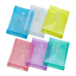 Plastic Envelopes with Button and String Tie Closure A5-011