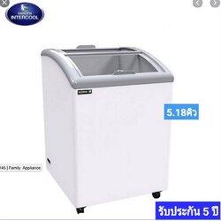 ตู้แช่แข็งฝากระจกโค้ง SANDEN SNC-0155 ( 5.8 คิว ) ขนาดภายนอกกว้าง 756 ซม. ลึก 69 ซม. สูง 83 ซม. 142 ลิตร