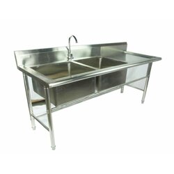 ซิงค์ล้างจาน สแตนเลส 2 หลุม มีที่พัก Sunshine รุ่น SH-S07A