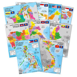 โปสเตอร์ความรู้ แผนที่ประเทศกลุ่มอาเซียน