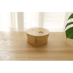 Round Shiraki Bending magewappa Cherry Blossom Pattern Bento Box กล่องข้าวญี่ปุ่นทรงกลม สีไม้ 1 ชั้น ลายดอกซากุระ
