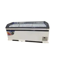 ตู้แช่แข็ง หมูสด ไก่สด หมูกะทะ สองระบบ แช่เย็น เเช่แข็ง ขนาด 27 คิว รุ่นใหม่ กระจกโค้ง ขนาด 200 ซม.