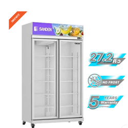 ตู้แช่เย็นมินิมาร์ท 2 ประตู SANDEN รุ่น YPC-1100 ตัวเลขดิจิตอล ความจุ 770 ลิตร / 27.2 คิว สีขาว ( รับประกันนาน 5 ปี )