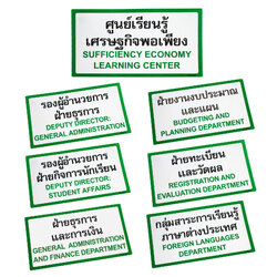 ป้ายพลาสติก ป้ายในโรงเรียน 16.6x30ซม. PX-163