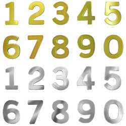 1.5 inch Numbered Signs 0-9 with Adhesive Tape