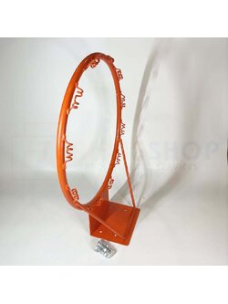 [เหล็กตัน] ห่วงบาสเกตบอล แบบมีขอพร้อมตาข่าย เหล็กตัน 6หุน เส้นผ่านศูนย์กลาง 45cm มาตรฐาน ทนทานกว่า