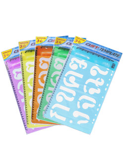 แผ่นตัวอักษร เทมเพลต ก-ฮ 3 นิ้ว