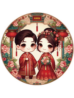 love-1005 *พร้อมส่ง* ชุดปักครอสติช ลายคู่แต่งงานจีน (ปักเต็มผืนผ้า ไม่มีเดินเส้น ผ้า9CTพิมพ์ลาย ปัก 4 เส้นเล็ก) ขนาด 75*75 ซม.ผ้าครอสติช 9CTพิมพ์ลายปักบนผ้า ไหมคอตตอน 43 สี ผังลาย เข็ม