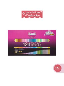 ดินสอสี Master Art มาสเตอร์อาร์ต สีไม้ หัวเดียว รุ่นใหม่ 124 สี จำนวน 1 กล่อง