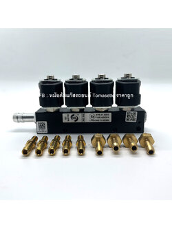 รางหัวฉีด Rail 4 สูบ (สีดำ) 3 โอห์ม