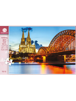 Jigsaw Puzzle ตัวต่อจิ๊กซอว์ 500 ชิ้น T015 Architecture สิ่งก่อสร้าง Cologne Cathedral Germany รูปมหาวิหารแห่งโคโลญจ์ ประเทศเยอรมัน MagicLand6