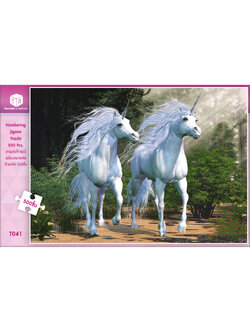 Jigsaw Puzzle ตัวต่อจิ๊กซอว์ 500 ชิ้น T041 Fantasy จินตนาการ Unicorn Horse Fairytale รูปม้ายูนิคอร์น สัตว์ในเทพนิยาย MagicLand6