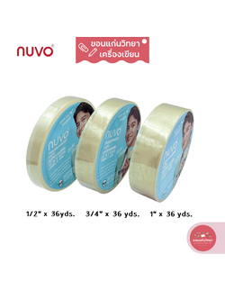 เทปใส Transparent Tape นูโว Nuvo กาวเทปใส แกนใหญ่ 3 นิ้ว จำนวน 1 ม้วน
