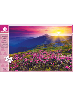 Jigsaw Puzzle ตัวต่อจิ๊กซอว์ 500 ชิ้น T067 Landscapes วิวธรรมชาติ Valley of Flowers India รูปหุบเขาแห่งดอกไม้ ประเทศอินเดีย MagicLand6