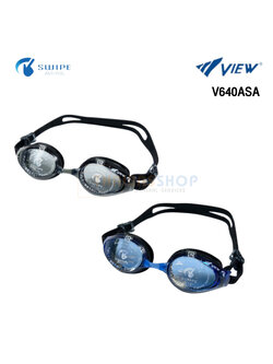(ของแท้ 100%) VIEW แว่นตาว่ายน้ำ ซิลิโคน รุ่น V640ASA เลนส์ช่วยป้องกันรังสี UV