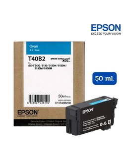 หมึก EPSON T40B2 หมึกตลับ สีฟ้า 50 ml. ของแท้ - สำหรับปริ้นเตอร์ EPSON SC-T3130, SC-T3130N