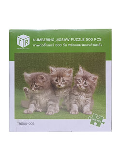 Jigsaw Puzzle ตัวต่อจิ๊กซอว์ 500 ชิ้น TR500-002 Animals สัตว์ Cat รูปแมว MagicLand6
