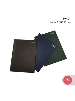 สมุดไดอารี 2025 Diary 2025 ซิลเวอร์พิน Silverpins NO.DX501 ขนาด A4 จำนวน 1 เล่ม (คละสี)