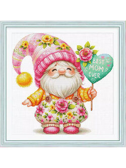 dwarf-1008 *พร้อมส่ง* ชุดปักครอสติช ลายคนแคระลูกโป่ง (ผ้า11CTพิมพ์ลาย ปัก 3 เส้นเล็ก) ขนาด 60*60 ซม.ผ้าครอสติช 11CTพิมพ์ลายปักบนผ้า ไหมคอตตอน 52 สี ผังลาย เข็ม