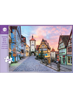 Jigsaw Puzzle ตัวต่อจิ๊กซอว์ 500 ชิ้น T077 Architecture สิ่งก่อสร้าง Rothenburg Germany รูปหมู่บ้านในเยอรมนี MagicLand6