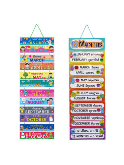 สื่อแขวน ชุดคำศัพท์ 12 เดือน