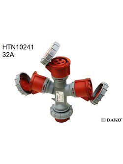 HTN10241 ปลั๊กตัวเมีย 3 ทาง 3P+E 32A 380V IP67 6h