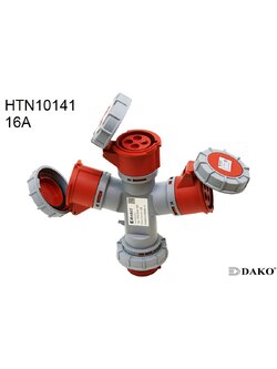 HTN10141 ปลั๊กตัวเมีย 3 ทาง 3P+E 16A 380V IP67 6h