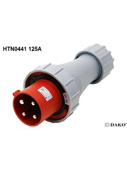 HTN0441 ปลั๊กตัวผู้กลางทาง 3P+E 125A 400V IP67 6h