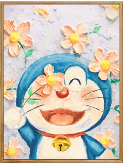 doraemon-1106 *สินค้าหมด* ชุดปักครอสติช ลายโดราเอมอน (ปักเต็มผืนผ้า ไม่มีเดินเส้น ผ้า11CTพิมพ์ลาย ปักครั้งละ 3 เส้นเล็ก) ขนาด 50*63 ซม.ผ้าครอสติช 11CTพิมพ์ลายปักบนผ้า ไหมคอตตอน 31 สี ผังลาย เข็ม