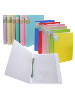3-Ring Binder B4 PP Foam with Clear Sheet Protector