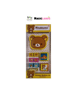 Stamper Medium Set Rilakkuma RI-3212 Toy ตัวปั๊มริลักกูมะ ชุดแสตมป์ของเล่นเด็ก ลายการ์ตูน
