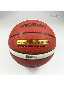 (ของแท้ 100%) บาสเกตบอล ลูกบาส Molten รุ่น BG3200 บาสเกตบอลหนัง PU เบอร์ 6 indoor/outdoor ทนปูน