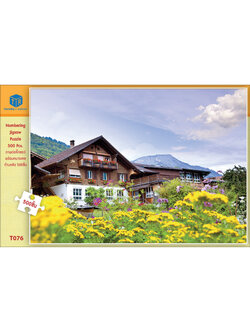 Jigsaw Puzzle ตัวต่อจิ๊กซอว์ 500 ชิ้น T076 Landscapes วิวธรรมชาติ Brienz Village Switzerland รูปหมู่บ้านในสวิตเซอร์แลนด์ MagicLand6