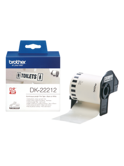 ป้ายสติ๊กเกอร์พิมพ์อักษร BROTHER เทปฟิล์มต่อเนื่อง DK-22212