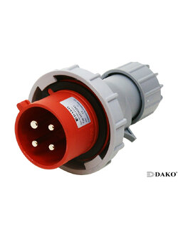 HTN0241 ปลั๊กตัวผู้กลางทาง 3P+E 32A 380V IP67 6h