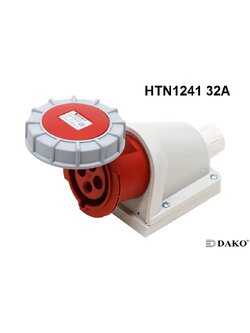 HTN1241 ปลั๊กตัวเมียติดลอย 3P+E 32A 380V IP67 6H