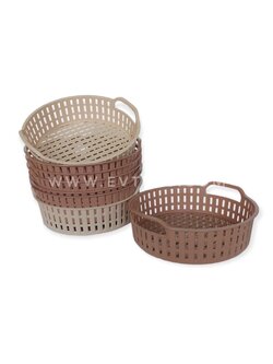 914หวาย ตะแกรงกลม สีหวาย(SN) 23*6cm