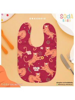 Babybibs ผ้าซับน้ำลาย ผ้ากันเปื้อนเด็ก Tiger Collection DBA00015 #Babybibs #SOdAbaby