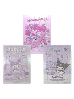 Jigsaw Puzzle ขนาด L Sanrio My Melody Kuromi ตัวต่อจิ๊กซอว์ซานริโอพร้อมถาดรอง สินค้าลิขสิทธิ์ Wanna MagicLand6