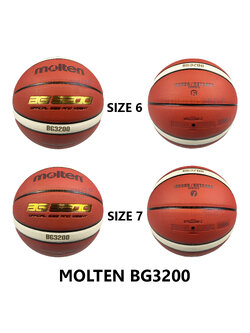 (ของแท้ 100%) บาสเกตบอล ลูกบาส Molten รุ่น BG3200 ลูกบาสหนัง PU เบอร์ 6/เบอร์ 7 indoor/outdoor ทนปูน