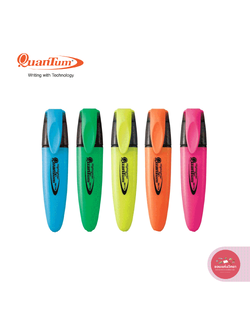 ปากกาเน้นข้อความ Highlighter ควอนตั้ม QUANTUM ปากาไฮไลท์ สีนีออน รุ่น QH-710 จำนวน 1 ด้าม