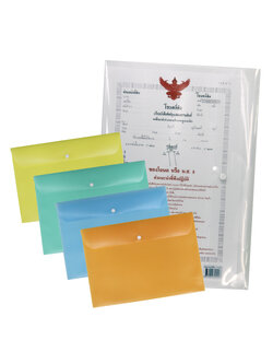 Plastic Envelope with Snap Button Closure B4