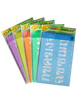 แผ่นตัวอักษร เทมเพลต ก-ฮ 2 นิ้ว