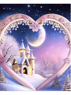 home-1118 *สินค้าหมด* ชุดปักครอสติช ลายเมืองหิมะ (ปักเต็มผืนผ้า ไม่มีเดินเส้น ผ้า11CTพิมพ์ลาย ปัก 3 เส้นเล็ก) ขนาด 51*63 ซม.ผ้าครอสติช 11CTพิมพ์ลายปักบนผ้า ไหมคอตตอน 40 สี ผังลาย เข็ม