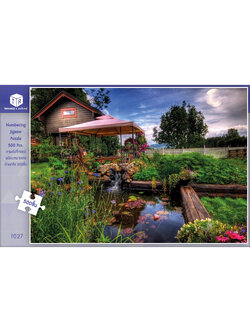 Jigsaw Puzzle ตัวต่อจิ๊กซอว์ 500 ชิ้น T027 Landscapes วิวธรรมชาติ Garden รูปสวนหลังบ้าน MagicLand6