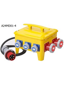 A24MD01-4 กล่องปลั๊กกระจายไฟ 3P+N+E 63A 400V IP67