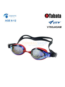 (ของแท้ 100%) แว่นตาว่ายน้ำเด็ก รุ่น V760JASAMSKRY เหมาะสำหรับเด็กอายุ 6-12 ปี สำหรับแข่งขัน
